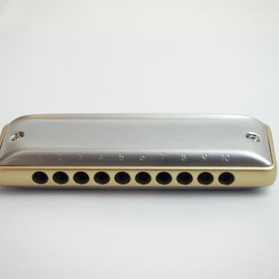 Kongsheng Mars with Aluminum Comb 10 Hole Diatonic Harmonica Gold Comb + Silver Covers Key of G