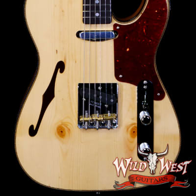 Fender Custom Shop Ltd Knotty Pine Telecaster Thinline Hand-Wound Pickups Aged Natural image 1