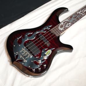 TRABEN Phoenix 4-string BASS guitar NEW Blood Red w/ LIGHT