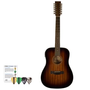 Sigma Guitars 15 Series Mahogany Guitar with ChromaCast Accessories, Shadowburst - 12-String Dreadnought / Acoustic-Electric / 1 image 1