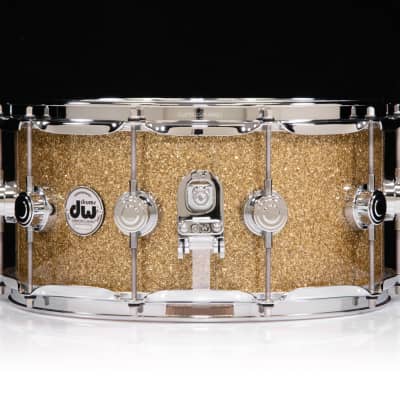 DW Collector's Series 6.5x14 333 Maple Snare - Gold Glass - Chrome HW image 2