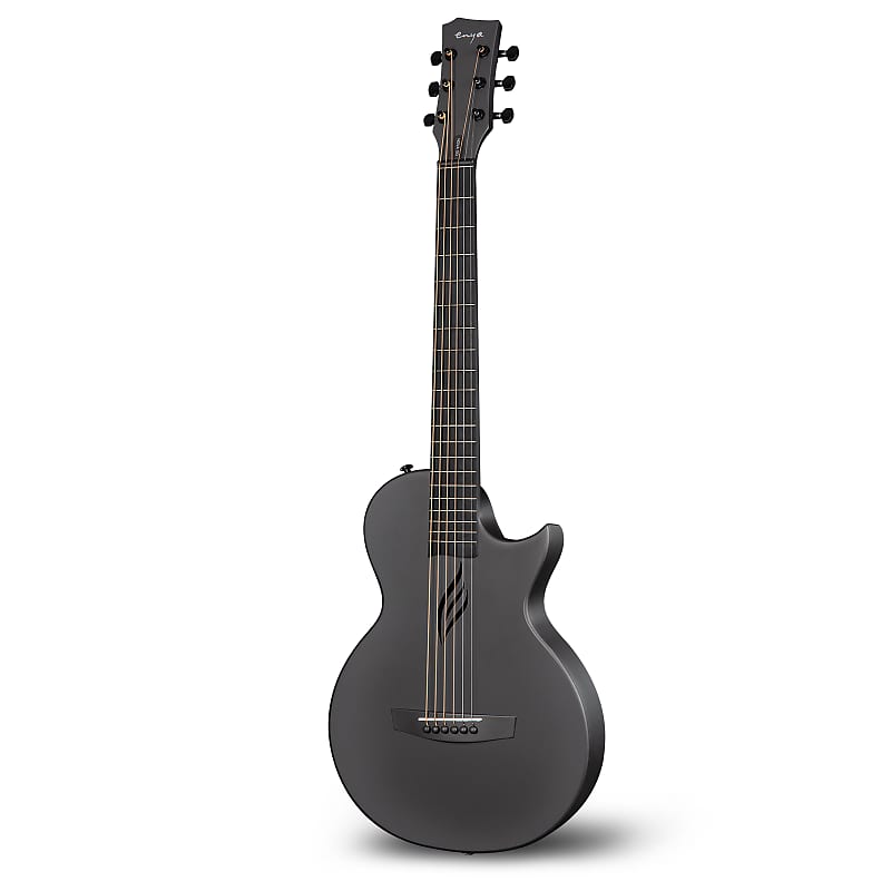Enya Nova Go Carbon Fiber Acoustic Guitar Black (1/2 Size) image 1