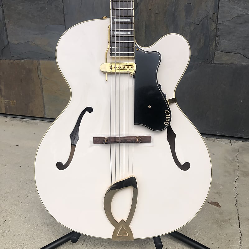 Guild A-150 Savoy Special Snowcrest White Hollow Body with Hardcase image 1
