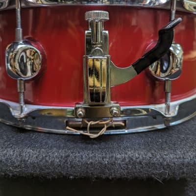 Closet Find! 1990s Pacific by Drum Workshop Made In Taiwan Ruby Red Wrap 5 1/2 x 14" Snare Drum  - Looks & Sounds Excellent! image 3