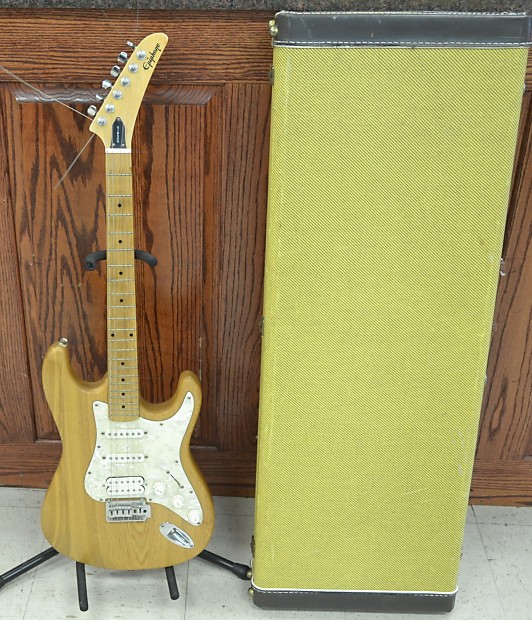 Gibson Epiphone Stratocaster S-310 6-String Electric Guitar w/Tweed Case  (Korea, 1994, Natural Wood)