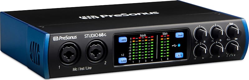 Presonus STUDIO 68C USB C audio MIDI interface, 6-in 6-out, 24-bit