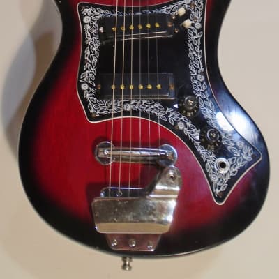 Hondo Teisco-Like Copy Mini-Guitar  - Early 70's  - Burst image 9