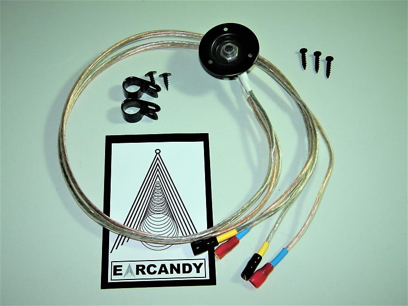 EarCandy 2x12 guitar amp speaker cab parallel wiring harness W/ jack cup & hardware no soldering image 1