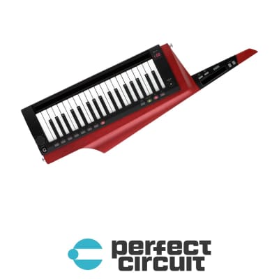 Korg RK-100S 2 37-Key Keytar Synthesizer + MIDI Controller (Red)