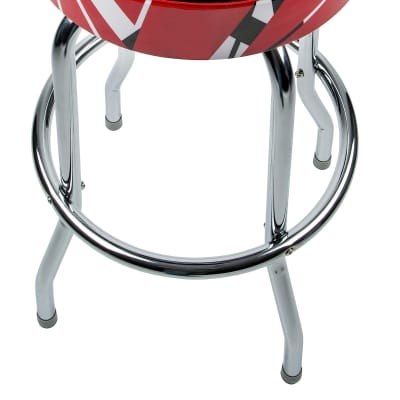 EVH Striped Guitar Footstool - 24" Or 30" Height (Red/Black/White)