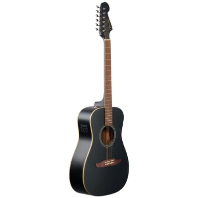 Fender Joe Strummer Campfire Acoustic-Electric Guitar (with Gig Bag), Matte Black image 4