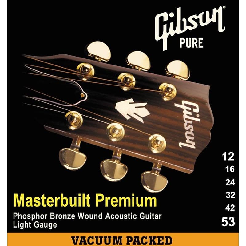 Gibson Gear Masterbuilt Premium Phosphor Bronze Acoustic, Super Ultra Light, 10-47 image 1