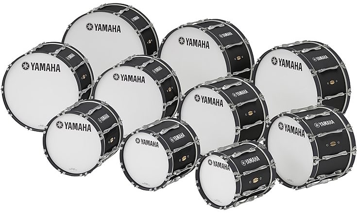 Marching Bass Drum Yamaha MB8324 Black Forest image 1