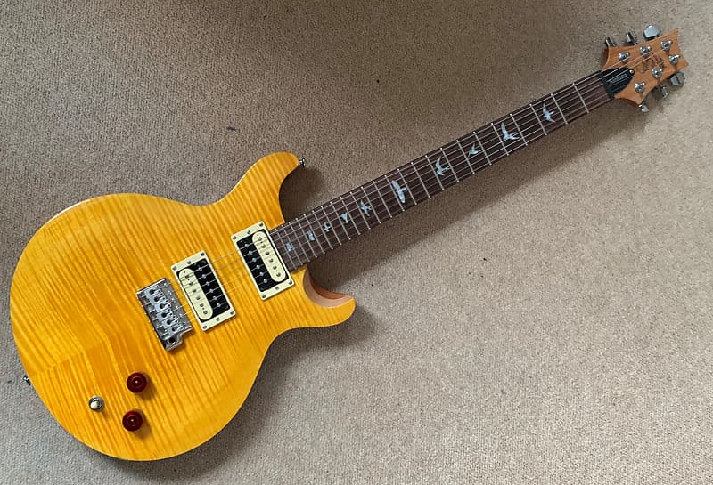 PRS SE SANTANA SIGNATURE ELECTRIC GUITAR IN SANTANA YELLOW | Reverb