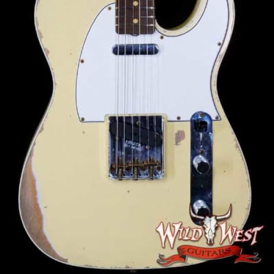 Fender Custom Shop 1962 Telecaster Custom Rosewood Slab Board Hand-Wound Pickups Relic Vintage White image 1