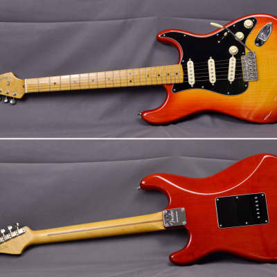 ~MINT~ Fender Rarities Flame Ash Top Stratocaster Plasma Red Burst ~Like NEW~ Bird's-eye Maple Neck image 10
