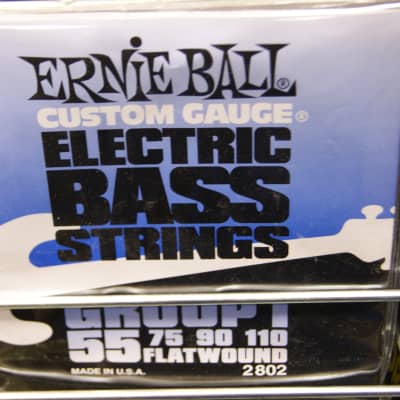 Ernie Ball 2802 flatwound electric bass guitar strings 55-110 image 4