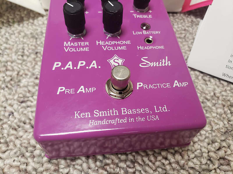 Ken Smith P.A.P.A. Preamp Practice Amp Headphone Bass Effect Pedal Boost DI  Box