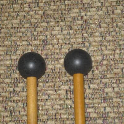 one pair new old stock A+ Mike Balter MB10AB (10AB) Hard Keyboard Mallets, 7/8" phenolic (plastic) round HEADS and natural birch HANDLES - mid to late 1990s (+ packaging) Unwound Series image 6