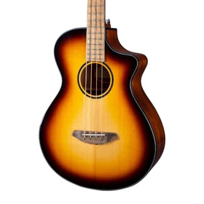 Breedlove Discovery S Concert Edgeburst CE Sitka Acoustic Electric Bass Guitar image 4