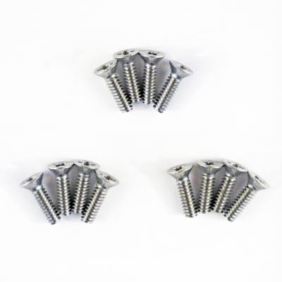 MXR Pedal Bottom Plate Replacement Screw - 12 Pack (3 Sets Of 4 Screws) Stainless Steel Made In USA!