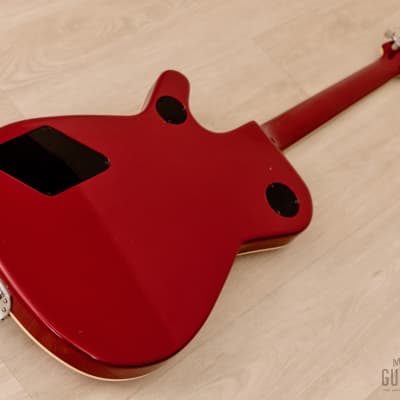 GMP Roxie Duo Jet-Style Guitar Red Metalflake w/ TV Jones MagnaTron Pickups, Case image 13