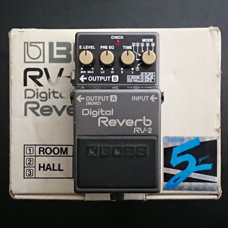 1987 - Boxed - Made in Japan - Vintage Boss RV-2 Digital