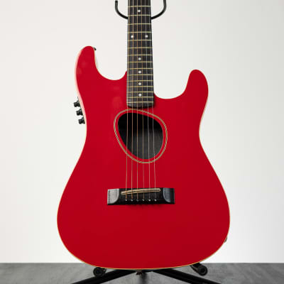 Kramer Ferrington American Series Acoustic Electric Guitar banana headstock RED image 2