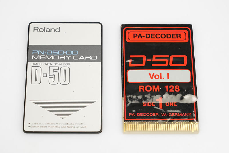 Roland PN-D50-00 & PA Decoder D-50 2-Sided ROM Memory Cards