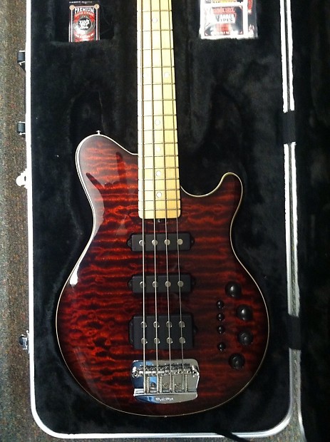 Music Man 25th Anniversary 4 String Musicman Bass Trans Red