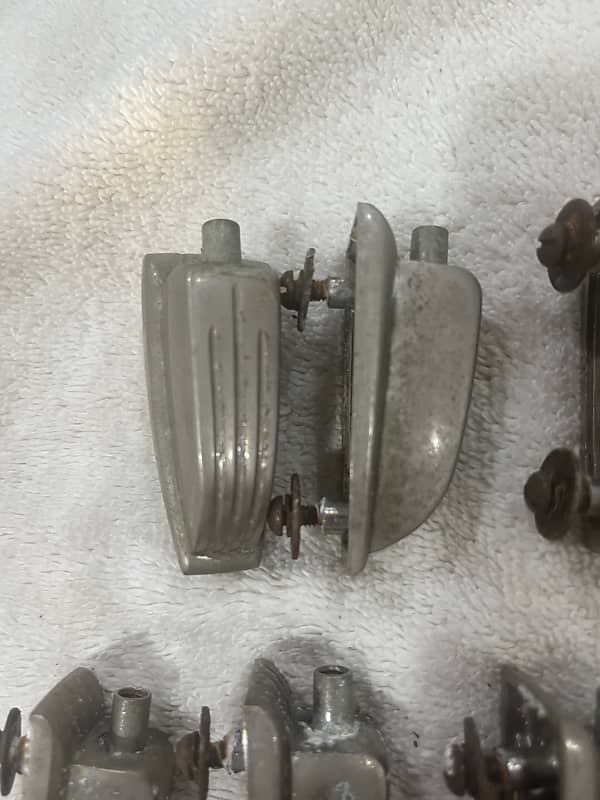 Ludwig Bass drum lugs 16 1959 Nickle Reverb