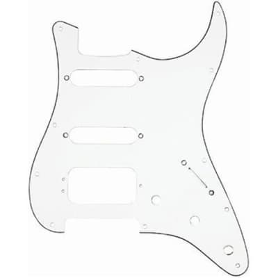 Genuine Fender H/S/S, 11-Hole Fat Strat/Stratocaster Pickguard, 3-Ply - WHITE image 3