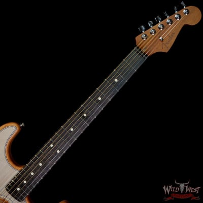 Fender American Acoustasonic Stratocaster Ebony Fingerboard Transparent Sonic Blue image 4