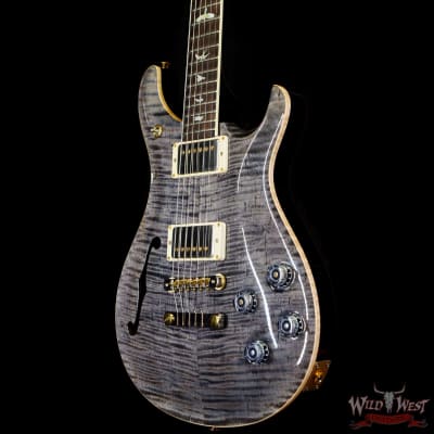 Paul Reed Smith PRS Wood Library Flame 10 Top McCarty 594 Semi-Hollow Brazilian Rosewood Fingerboard Faded Grey Black image 2