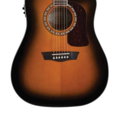 Washburn - Tobacco Burst Heritage 10 Series Dreadnought Cutaway Acoustic Electric! D10SCE image 1