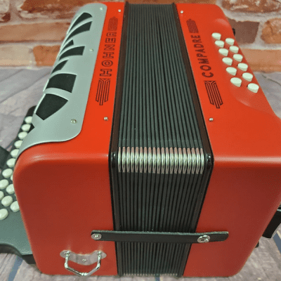 Hohner Compadre EAD Red Accordion MI Rojo Acordeon +Gig Bag, Straps, BackPad, Shirt | NEW Authorized Dealer image 3