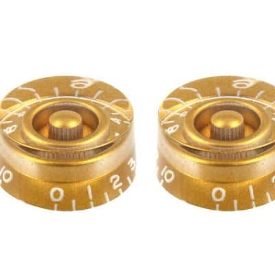 All Parts PK-0130-032 Vintage Style Speed Knobs - Gold 2 Pack for sale