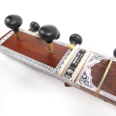 Includes: Left Hand Indian Banjira Full Size Sitar W/ Padded Case & Extra Strings & Mizrabs image 6