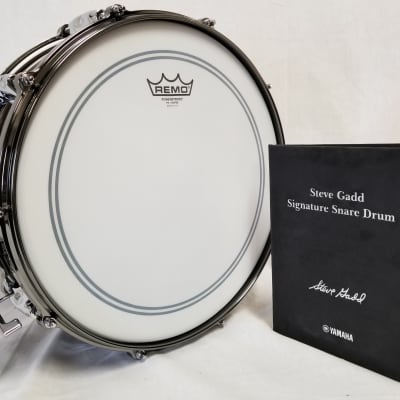 Yamaha YSS1455SG Limited Edition Steve Gadd Signature 14x5.5 Steel Snare Drum (Black Nickel) image 11