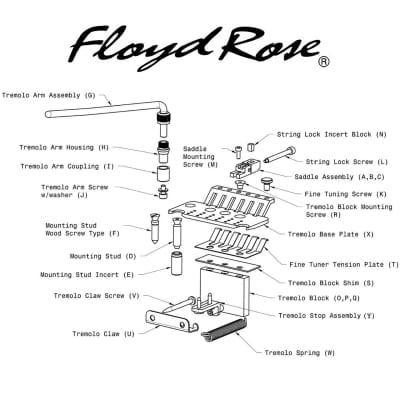 Floyd Rose FRT100 Original Series Tremolo System, Chrome image 4