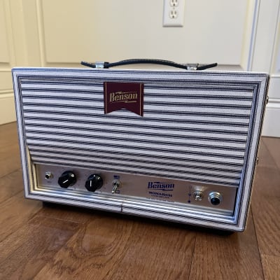 Benson Amps Monarch Head - Oxblood Blue and White Pinstripes image 1