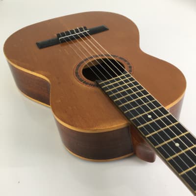 HSC Rare Vintage Giannini Trovador 1987 Lacquer Acoustic Folk Classical Guitar 3/4 Size + Foot Stool image 13