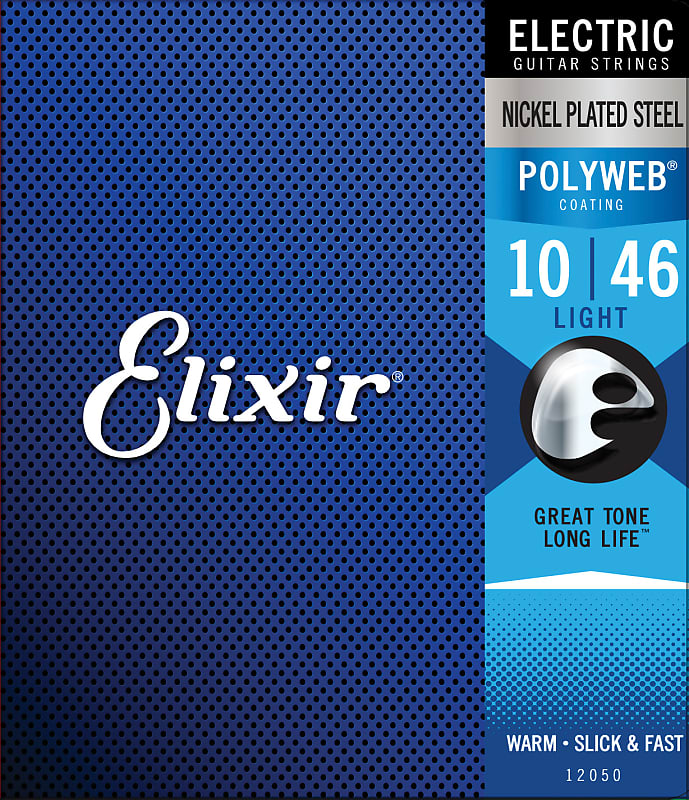 Elixir 12050 Nickel Plated Steel Electric Guitar Strings w/ POLYWEB. Light 10-46 *Make An Offer!* image 1