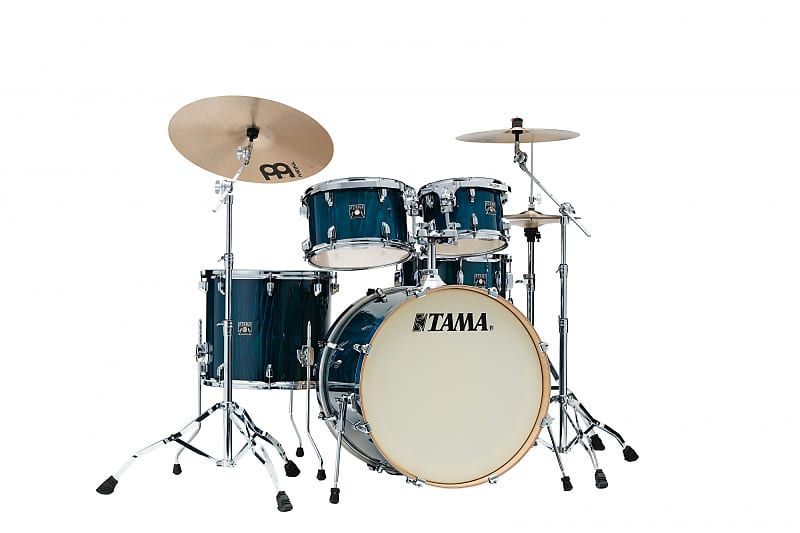 Tama CL52KRS-PGHP Superstar Classic Shell Kit 5 pcs - Gloss Sapphire Lacebark Pine/Chrome HW image 1