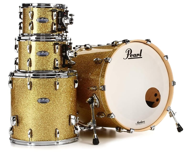 Pearl Masters Complete MCT924XEDP/C 4-Piece Shell Pack in Bombay Gold Sparkle image 1