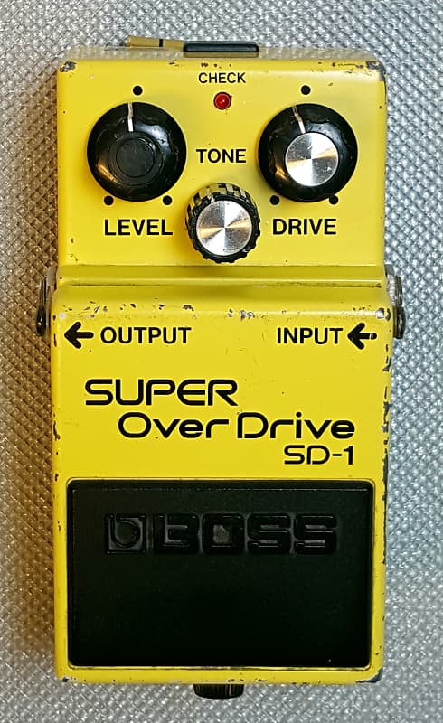 Boss SD-1 Super OverDrive (Black Label) 1987 - Yellow image 1