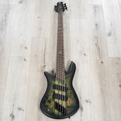 Spector NS Dimension 5 Multi-Scale 5-String Left-Handed Bass, Haunted Moss Matte image 3