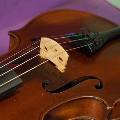 1920s Bruno German Stradivarius-Copy 4/4 Violin (VIDEO! Fresh Work, Ready to Go) image 8