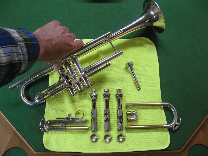 Super Artist Trumpet, Silver with Thumb Trigger - Blessing Stencil Horn -  Case and a Benge 7C MP | Reverb