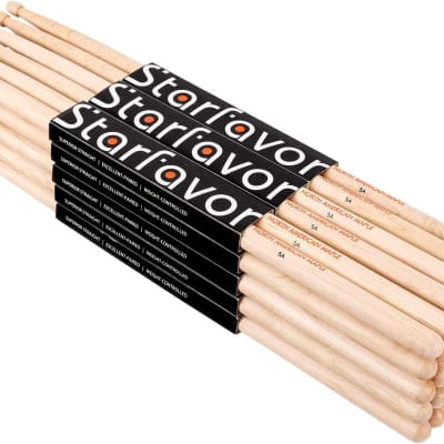 Drum Sticks 5A Classic America Maple Wood Tear Drop Tip Drumsticks Anti-Slip And Durable For Adults Kids And Beginners-15 Pairs image 1